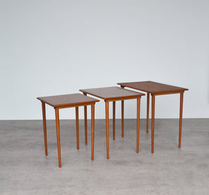 Danish Teak Nest Of 3 Tables by BOWA