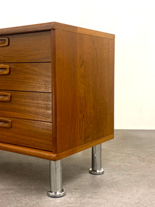 Compact Danish Teak Sideboard with Drawers