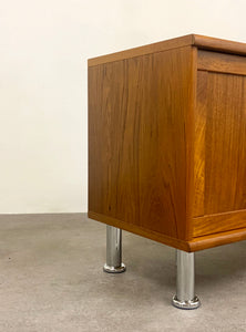 Compact Danish Teak Sideboard with Drawers