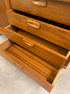 Compact Danish Teak Sideboard with Drawers