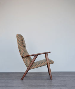 Danish Teak High Back Lounge Chair