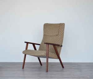 Danish Teak High Back Lounge Chair