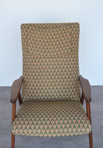 Danish Teak High Back Lounge Chair