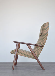 Danish Teak High Back Lounge Chair