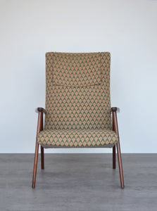 Danish Teak High Back Lounge Chair