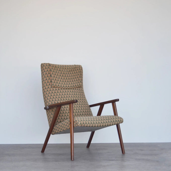 Danish Teak High Back Lounge Chair