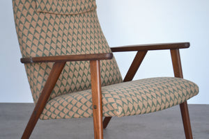 Danish Teak High Back Lounge Chair