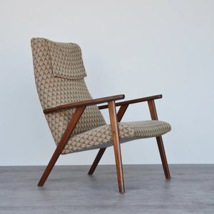 Danish Teak High Back Lounge Chair