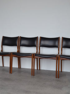 Set Of 4 Dining Chairs By Johannes Andersen For Uldum Møbelfabrik