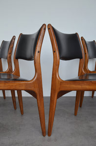 Set Of 4 Dining Chairs By Johannes Andersen For Uldum Møbelfabrik