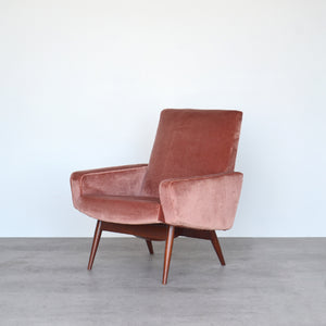 Pink Velour Lounge Chair by Parker Knoll