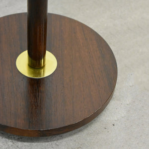 Swedish Rosewood and Brass Standard Floor Lamp