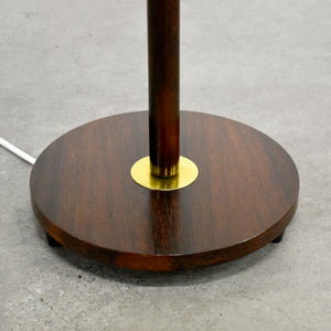 Swedish Rosewood and Brass Standard Floor Lamp