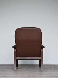 Rosewood Bentwood Leather Chair