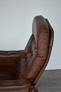 Rosewood Bentwood Leather Chair