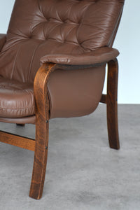 Rosewood Bentwood Leather Chair