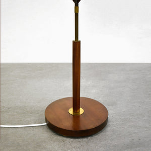 Teak & Brass Standard Floor Lamp