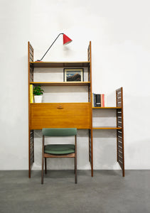 Teak Ladderax Bookshelf / Desk / Shelves Modular Shelving System By Robert Heals For Staples