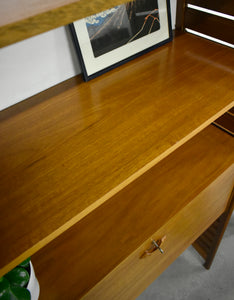 Teak Ladderax Bookshelf / Desk / Shelves Modular Shelving System By Robert Heals For Staples