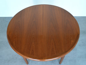 Danish Circular Extending Teak Dining Table