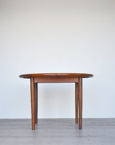 Danish Circular Extending Teak Dining Table