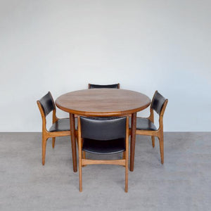 Danish Circular Extending Teak Dining Table