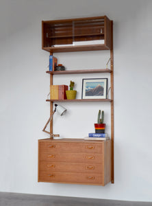 Danish PS Wall Mounted Chest of Drawers / Shelving Unit by Peter Sorensen For Randers Mobelfabrik