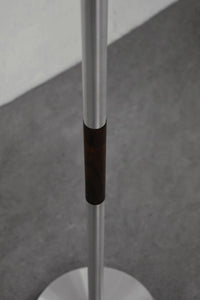 Danish Rosewood and Brushed Aluminum Standard Floor Lamp