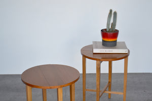 Pair Of Danish Teak Folding Bedside / Side Tables