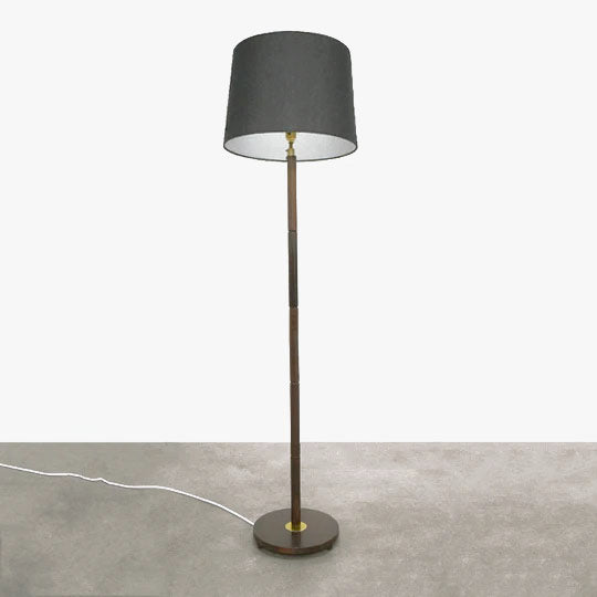 Swedish Rosewood and Brass Standard Floor Lamp
