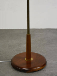 Teak & Brass Standard Floor Lamp