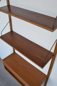 Danish PS Floating Desk / Shelving Wall Unit by Peter Sorensen For Randers Mobelfabrik