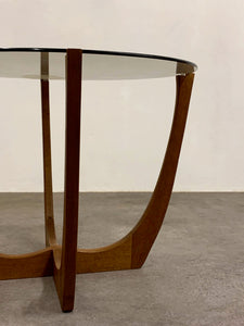 Danish Teak & Floating Glass Circular Coffee Table